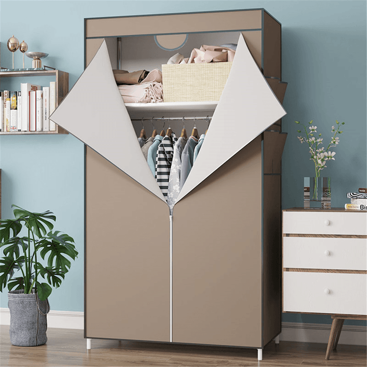 70X45X160Cm Foldable Non-Woven Fabric Wardrobe Home Clothes Closet Storage Organizer - MRSLM