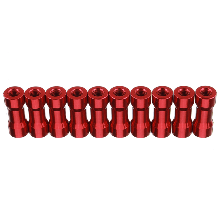 Suleve M3AS10 10Pcs M3 10Mm Aluminum Alloy Standoff Spacer round Column Multicolor Smooth Surface - MRSLM