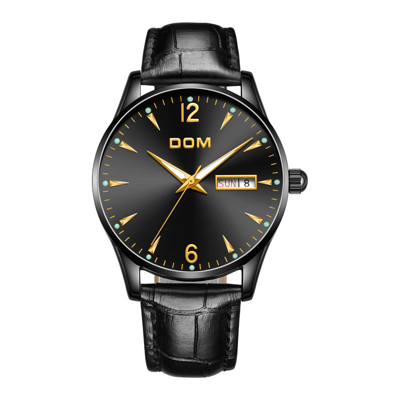 DOM M-11BL-1M89 Fashion Men Watch 3ATM Waterproof Luminous Date Display Quartz Watch - MRSLM