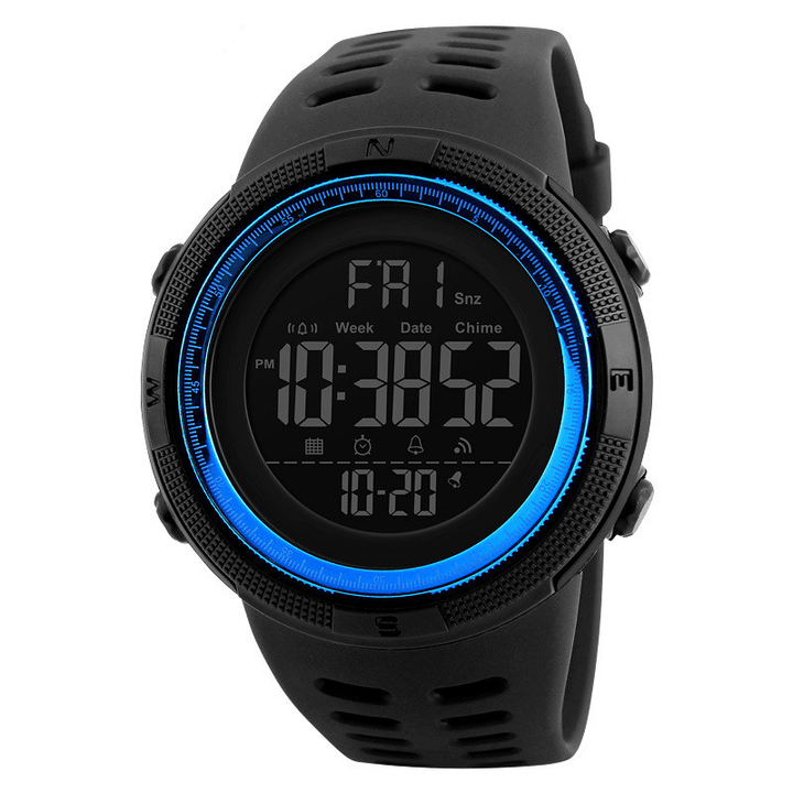 SKMEI 1251 Countdown Double Time Digital Watch Men Chronograph Electronic Sport Watch - MRSLM