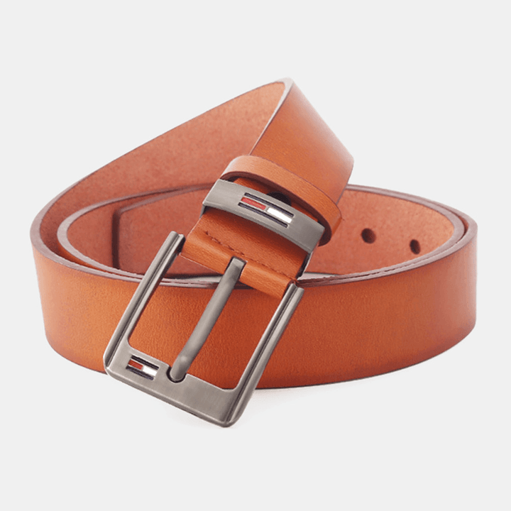 Men Retro PU Leather Pin Buckle 120CM Adjustable Belt - MRSLM