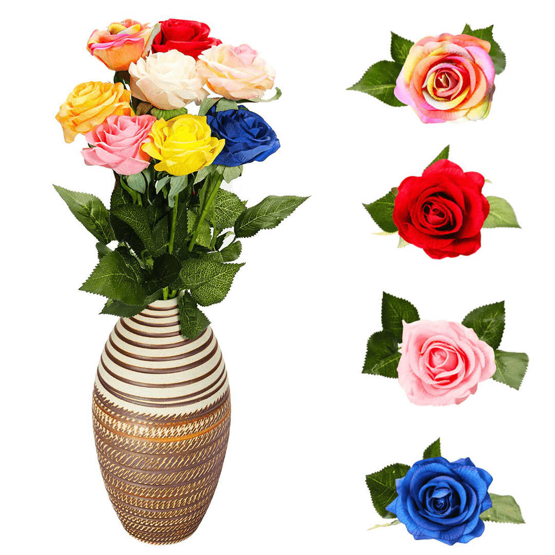 Handmade Latex Touch Rose Flowers Bridal Wedding Home Bouquet Party Decorations Gifts - MRSLM