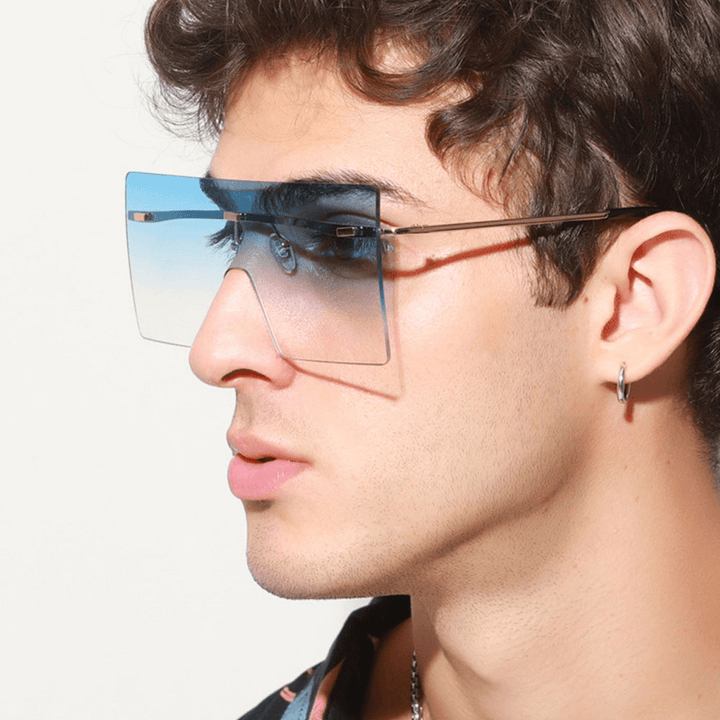 Unisex Gradient Color Square Frameless Fashion Cool UV Protection Sunglasses - MRSLM