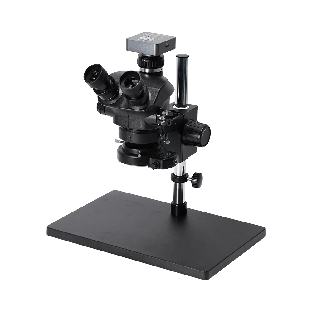 48MP 3.5X-100X Simul-Focal Trinocular Stereo Microscope with Zoom Big Table Stand Soldering PCB Jewelry Repair Kit - MRSLM