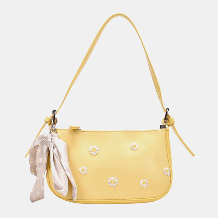 Women Dotted Daisy Printed Shoulder Bag - MRSLM