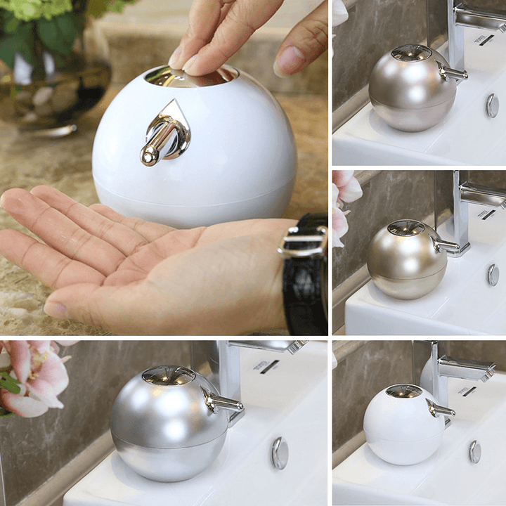 380ML Exquisite Ball Shape Soap Dispenser Lotion Liquid Hand Wash Sanitizer Bottle Modern Home Decor - MRSLM