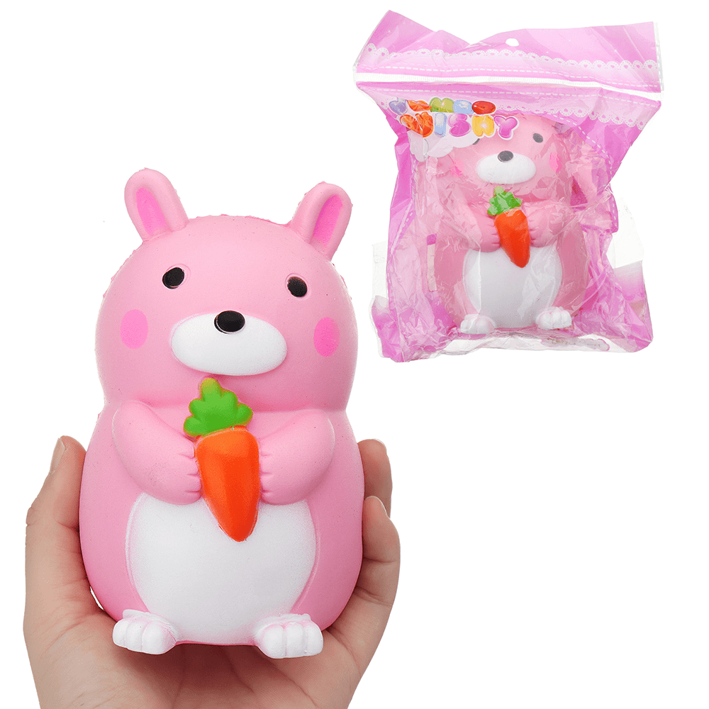 Carrot Rabbit Squishy 9*12.5Cm Slow Rising with Packaging Collection Gift Soft Toy - MRSLM