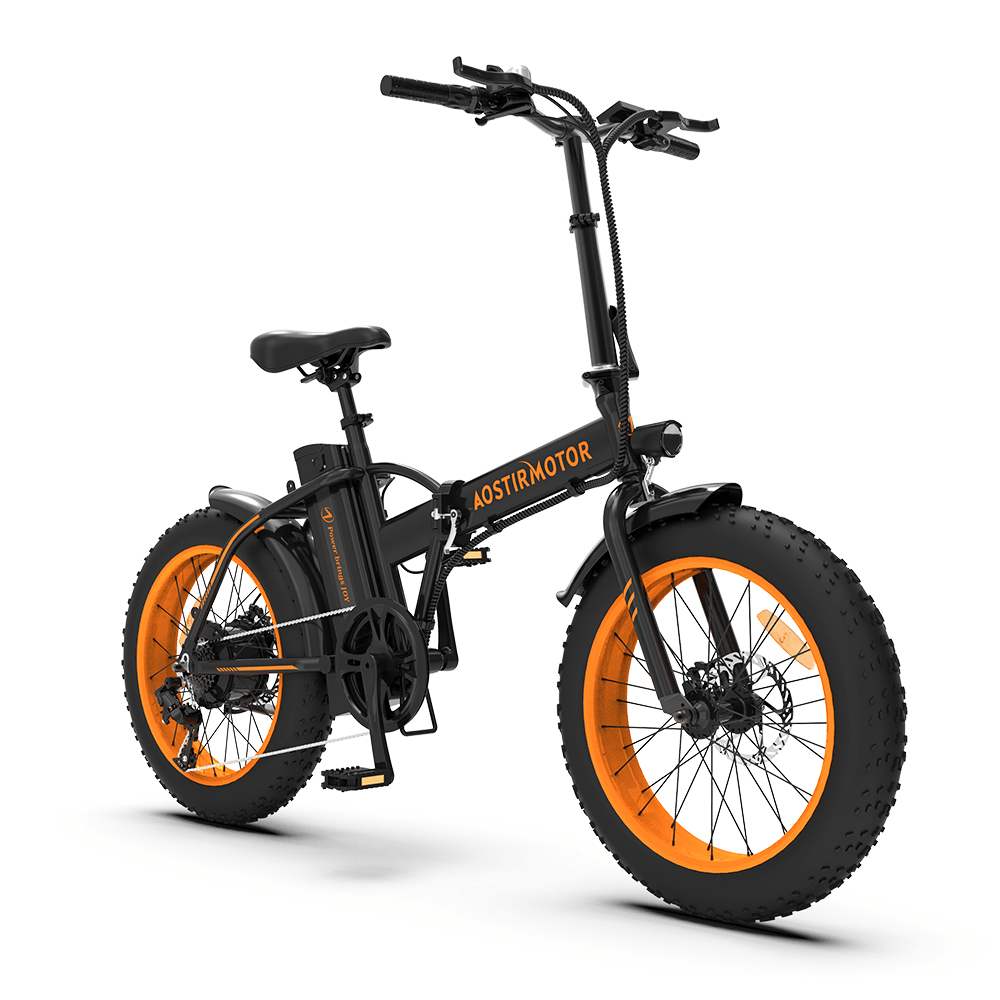 [US DIRECT] AOSTIRMOTOR A20 Electric Bike 20Inch 500W 36V 13Ah 40Km/H Max Speed 25-35Km Mileage 120Kg Max Load Mountain Fat Tire Electric Bicycle - MRSLM