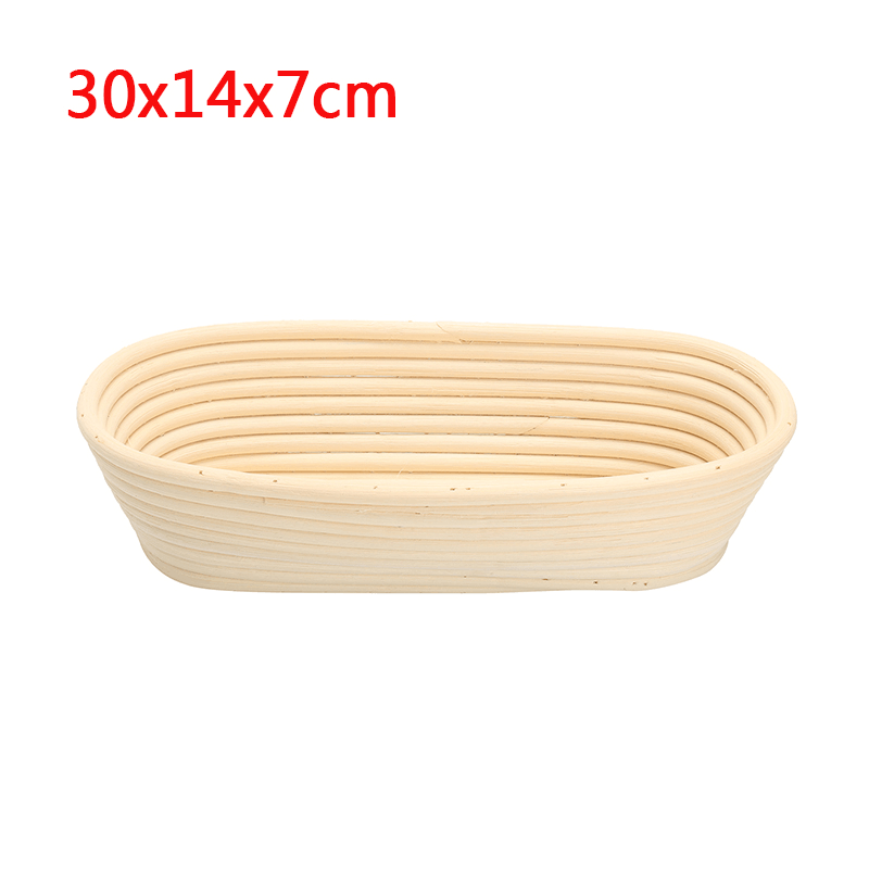 Long Oval Banneton Bread Dough Proofing Rattan Brotform Storage Baskets Loaf Proving Rising 4 Sizes - MRSLM