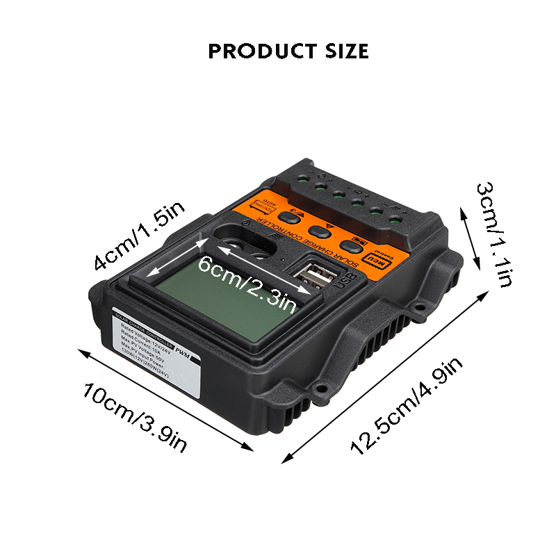 12V/24V 10A/20A/30A Solar Panel Battery Regulator Auto Charge Controller - MRSLM