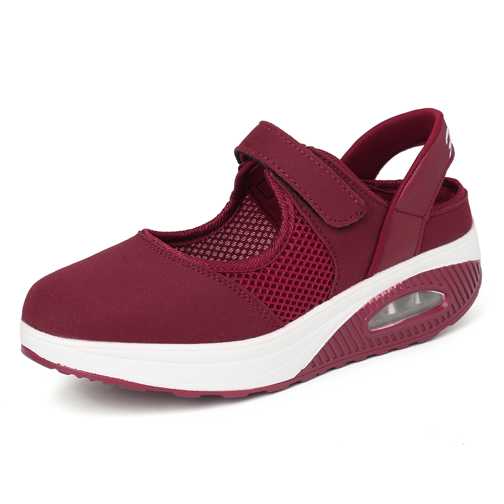 Women Splicing Lightweight Platform Casual Sneakers - MRSLM