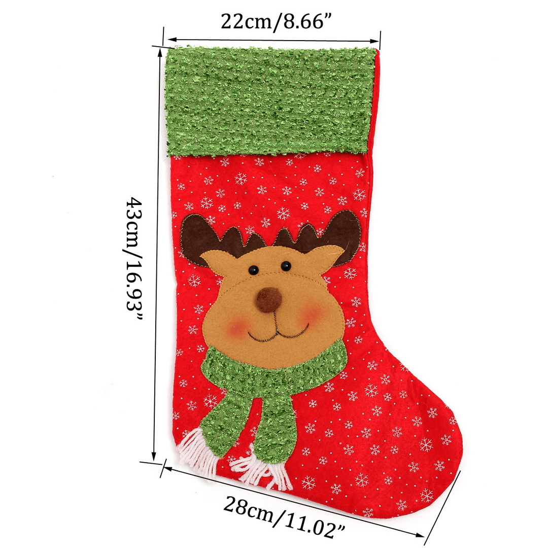 Christmas Santa Clau Snowman Elk Stockings Hanging Gift Bag Christmas Party Deocration - MRSLM