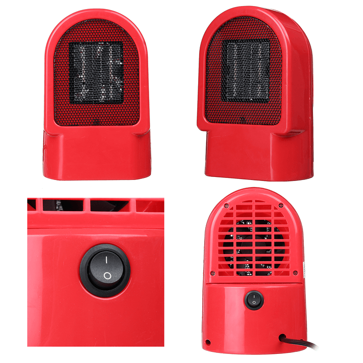 500W Personal Space Heater Mini Electric Desk Heater Fan Heater for Home Office Floor or Desktop - MRSLM