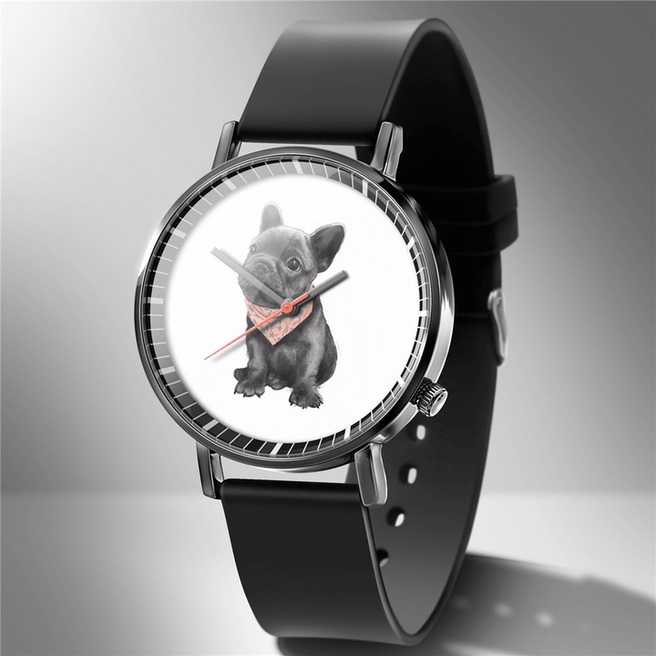 Fashion Quartz Watch Animal Print Men Business Watch Cute Black-White Dogs Cats Pattern Women Quartz Watch - MRSLM