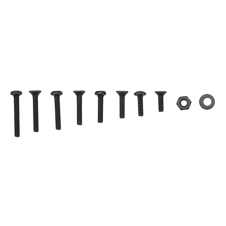 Suleve™ M2CH4 480Pcs M2 Hex Socket Button&Flat Head Screw Carbon Steel Bolt Nut Assortment - MRSLM