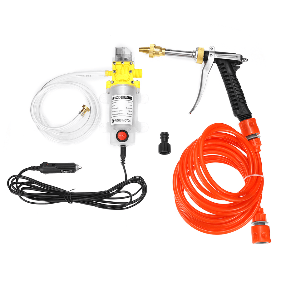 120W 12V High Pressure Self-Priming Sprayer Diaphragm Car Washer Water Pump Electric Pump Car Washing Machine - MRSLM