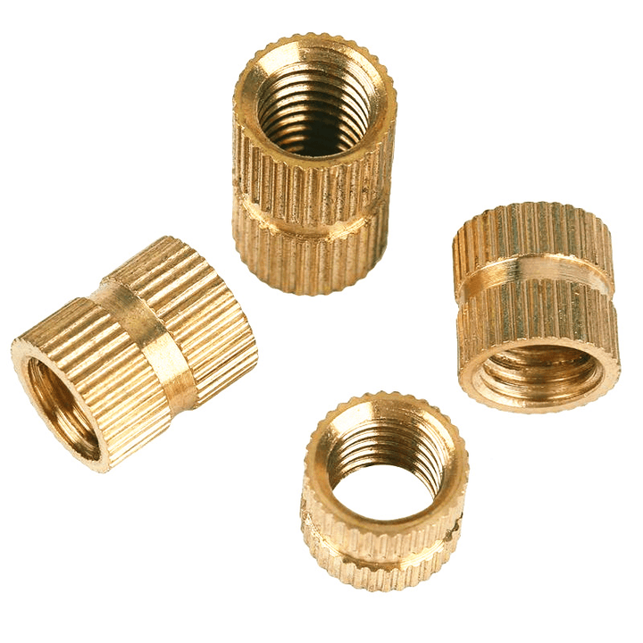 Suleve M4BN1 170Pcs M4 Brass Cylinder Knurled Nut Threaded round Insert Embedded Nuts Assortment Set - MRSLM