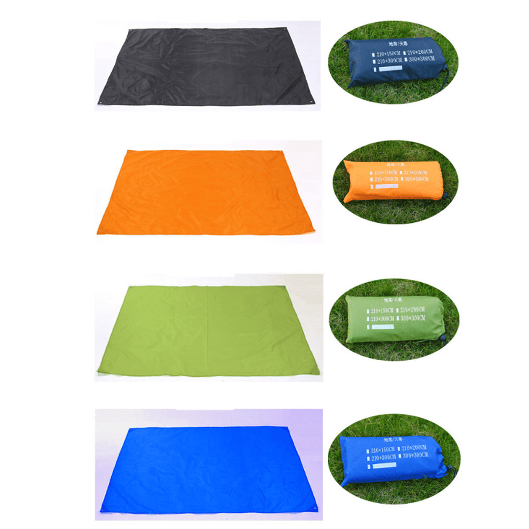 210X300Cm Outdoor Camping Tent Sunshade Rain Sun UV Beach Canopy Awning Shelter Beach Picnic Mat Ground Pad - MRSLM