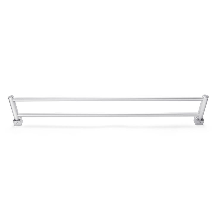 Bathroom Double Towel Rail Rack 2 Bar Space Aluminum Hanger Wall Mounted Towel Shelf Bath Rails Bars Holder - MRSLM