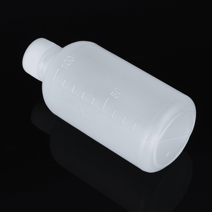 100Ml Empty Plastic Sample Reagent Liquid Storage Bottle Graduated Small Mouth Laboratory Container - MRSLM