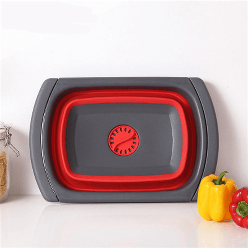 HEHUO Multifunction Folding Basin Fruits Vegetable Cleaning Washbasin Water Basket Camping Picnic - MRSLM