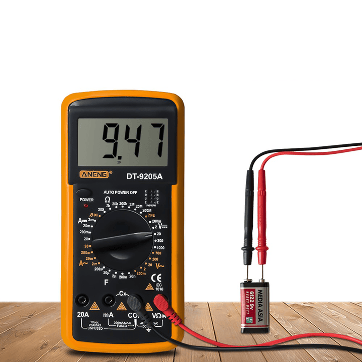 ANENG DT9205A Digital Multimeter Profesional Transistor Tester Backlight Esr Meter - MRSLM