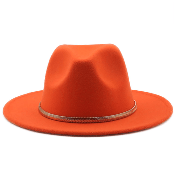 Fashion Autumn and Winter New Men'S and Women'S Woolen Top Hat Jazz - MRSLM