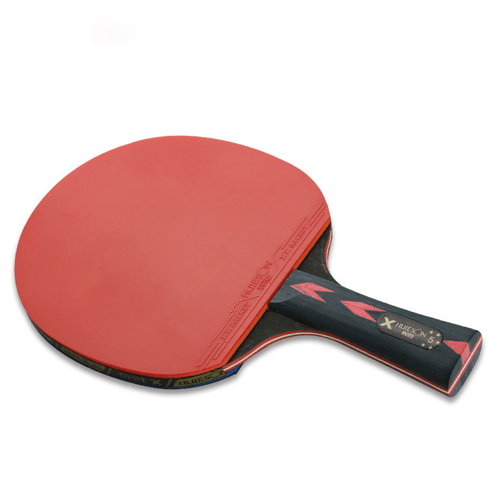 2 Pcs Table Tennis Racket Professional Wood Rubber Table Tennis Paddle Sport Equipment - MRSLM