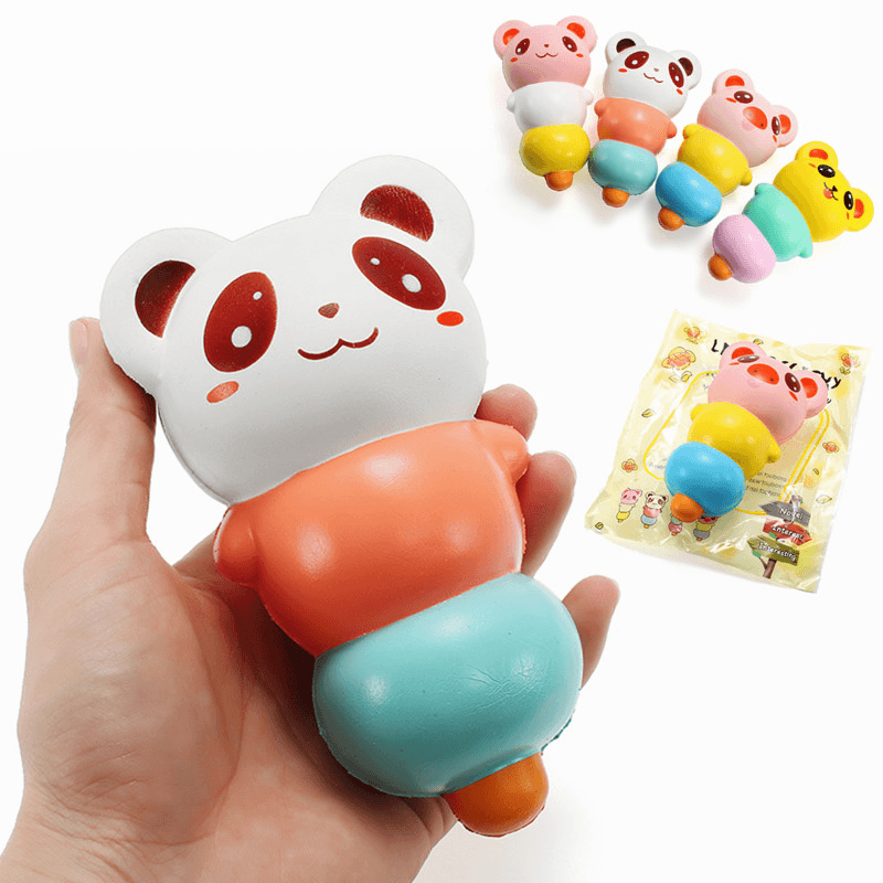 Leilei Squishy 15Cm Pierced Haw Berries Candy Stick Bear Pig Slow Rising with Packaging Gift - MRSLM