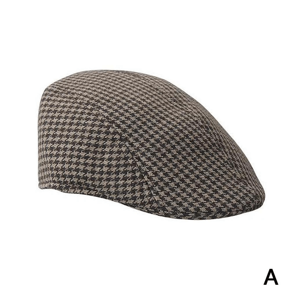 Grid Parent-Child Woolen Beret Casual Houndstooth Hat - MRSLM