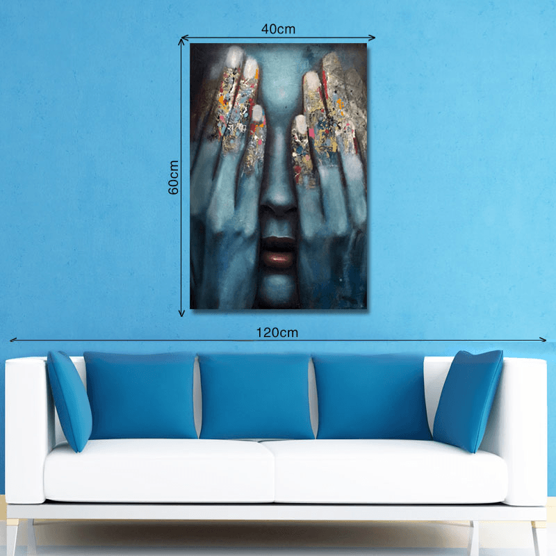 Hand Painted Oil Paintings People Comtemporary Simple Modern Stretched Canvas Wall Art for Home Decoration - MRSLM