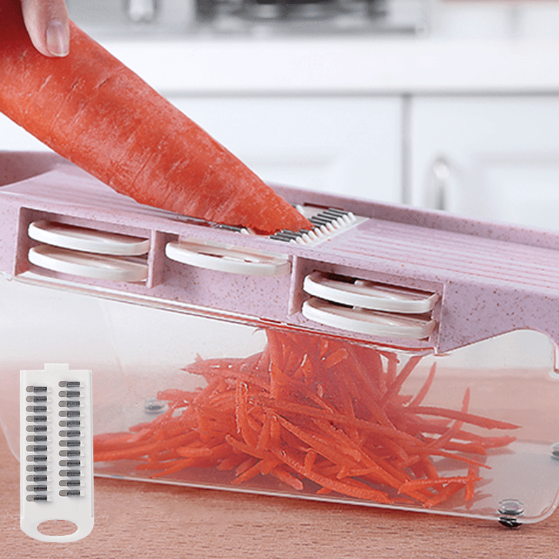 Multi-Function Vegetable Cutter with Steel Blade Mandoline Slicer Fruit Grater for Kitchen Cutting Tool - MRSLM