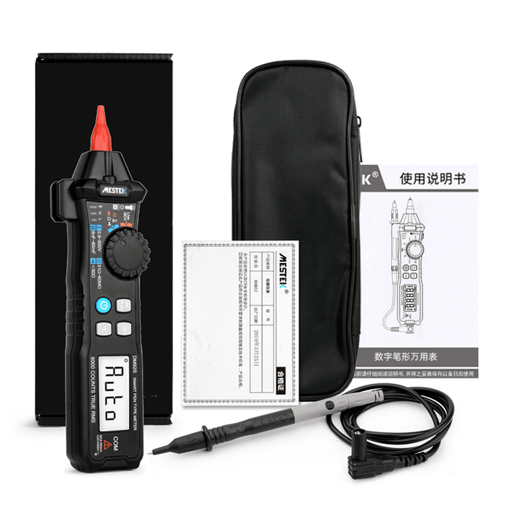 MESTEK DM92S Digital Multimeter 6000 Counts Pocket Pen Style Smart Multimeter NCV Detection DC/AC Voltage Multimeter - MRSLM