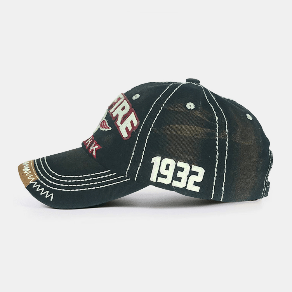 Men Made-Old Cotton Letter Embroidery Breathable Hip-Hop Casual Sport Sunshade Baseball Hat - MRSLM