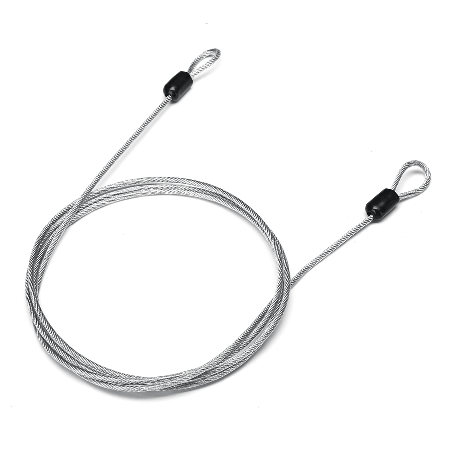 59 Inch Steel Wire Security Loop Cable Lightweight Bicycle Scooter U-Lock Rope 49 Strands - MRSLM