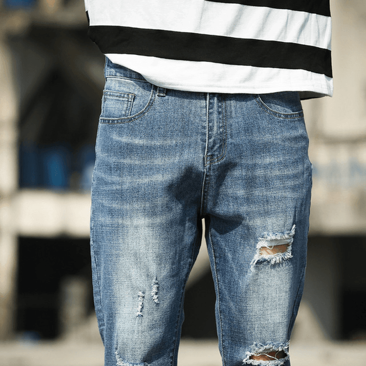 Casual Jeans Men'S Versatile Slim Pants Men'S Stretch Pants - MRSLM