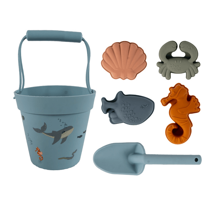 Silicone Bucket Beach Toy Set - MRSLM