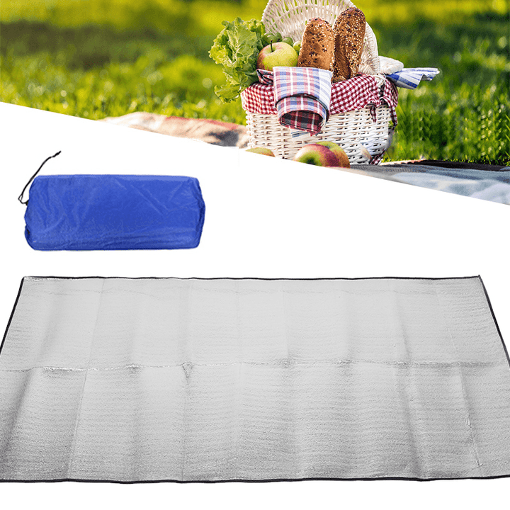 Double-Sided Aluminum Film Picnic Mat Foldable Sleeping Pad Waterproof Aluminum Foil for Outdoor Picnic Camping - MRSLM