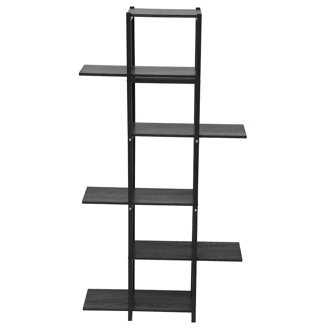 6 Tiers Wooden Bookshelf Plant Flower Stand Storage Rack Home Office Decorations Stand - MRSLM