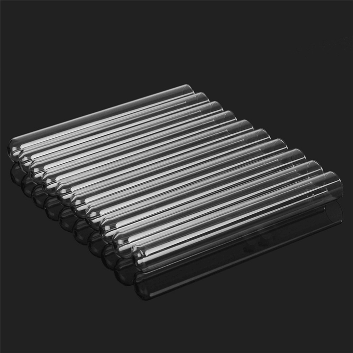 10Pcs 20X150Mm Borosilicate Glass Test Tube Tubing Blowing Pyrex Tubes 38Ml - MRSLM