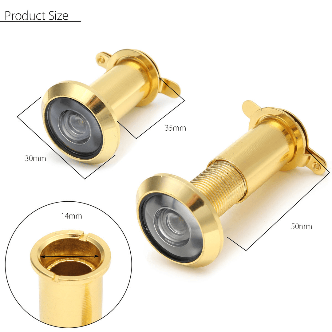 200° Retractable Peephole 35-50Mm Security Home Door Viewer Spyhole with Cover - MRSLM