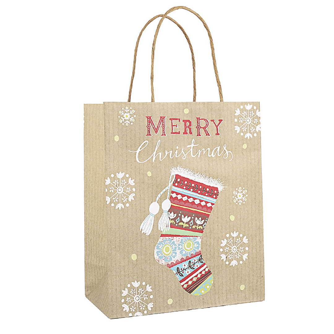 Christmas Kraft Paper Santa Gift Bag Candy Chocolate Cookies Bag Merry Christmas Decorations - MRSLM