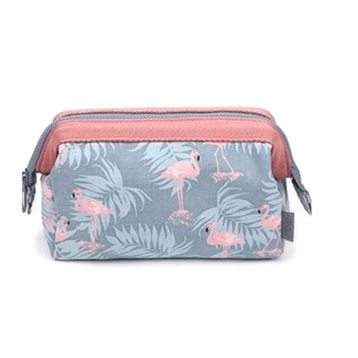 New Women Portable Cute Multifunction Beauty Flamingo Cosmetic Bag Travel Organizer Case Makeup Make up Wash Pouch Toiletry Bag - MRSLM