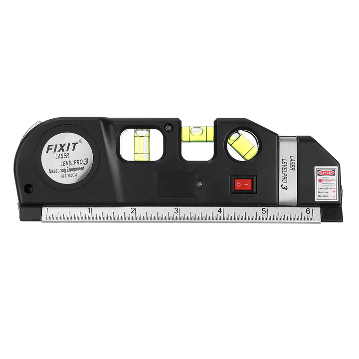 4 in 1 Multipurpose Laser Level Vertical Measuring Tape Aligner Metric Rulers - MRSLM