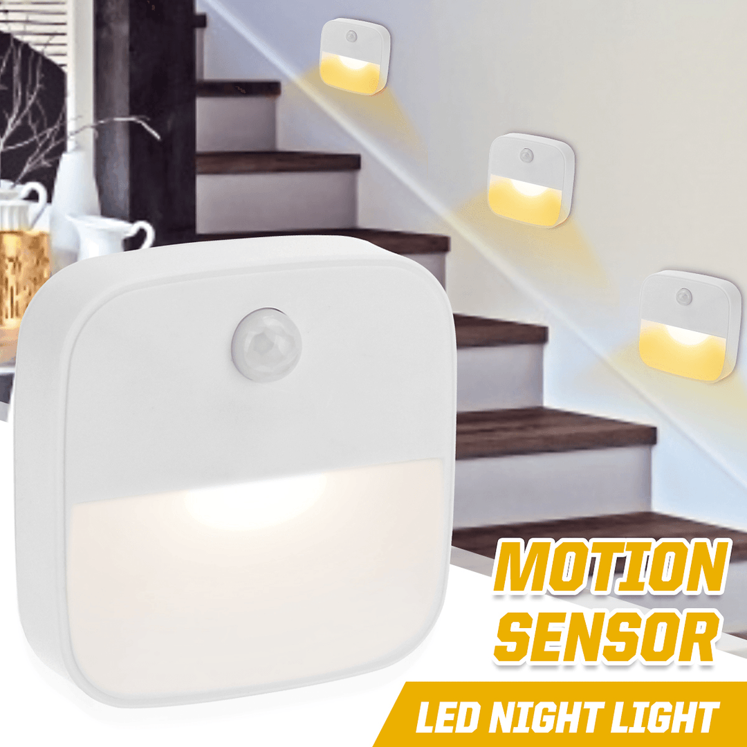 110-220V EU Plug Motion Sensor Night Light Auto Turn On/Off Human Movement Sensing Lamp - MRSLM