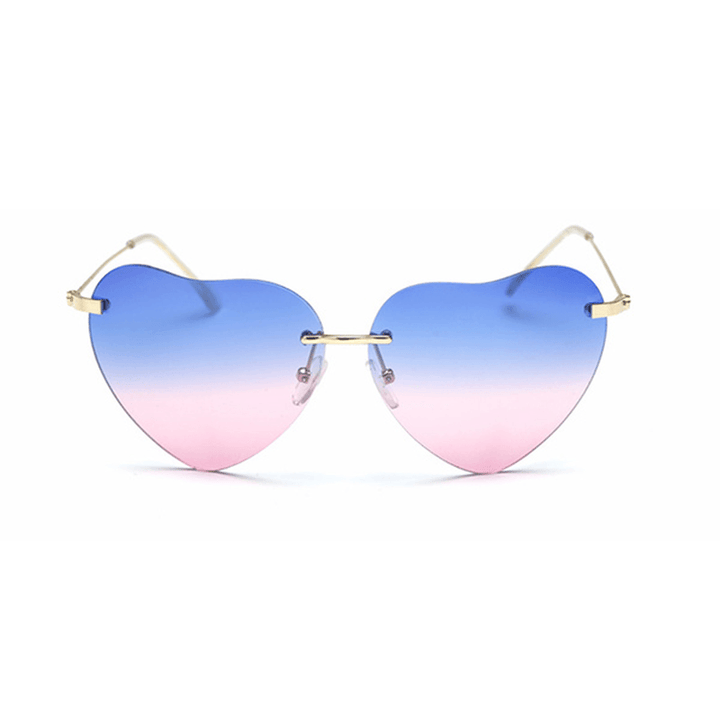 Woman Fashion Heart Shaped UV400 Sun Glassess Casual Outdooors Party Eyewear - MRSLM