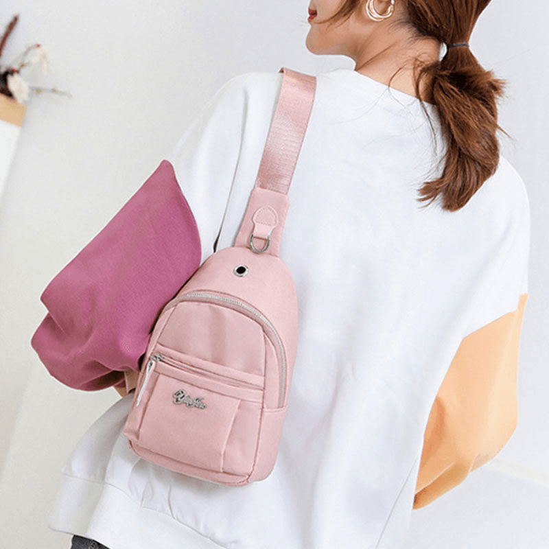 Women Nylon Waterproof Chest Bag Crossbody Bag - MRSLM