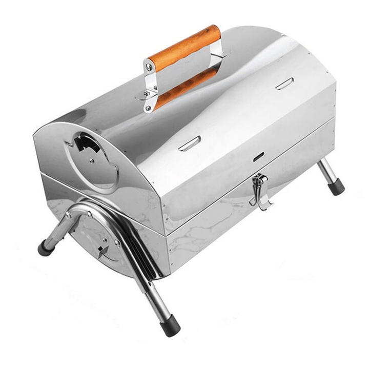 Ipree® Portable Folding BBQ Grill Charcoal Handy Grill Outdoor Camping Stainless Steel Barbecue Stove - MRSLM