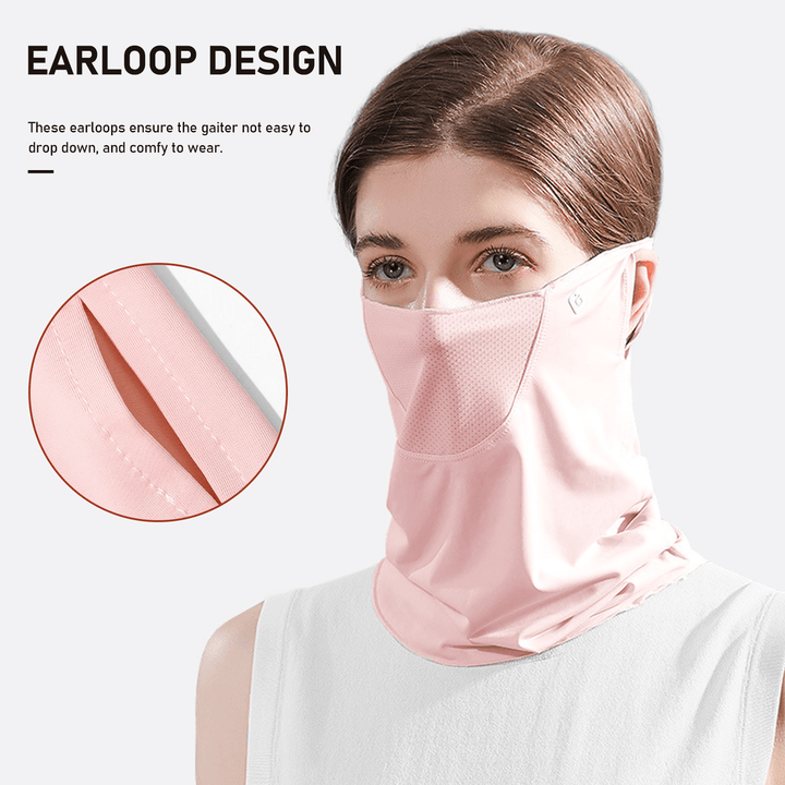 Summer Face Cover Face Scarf Balaclava UV Protction Earloop Neck Gaiter Breathable Outdoor Sports Women - MRSLM