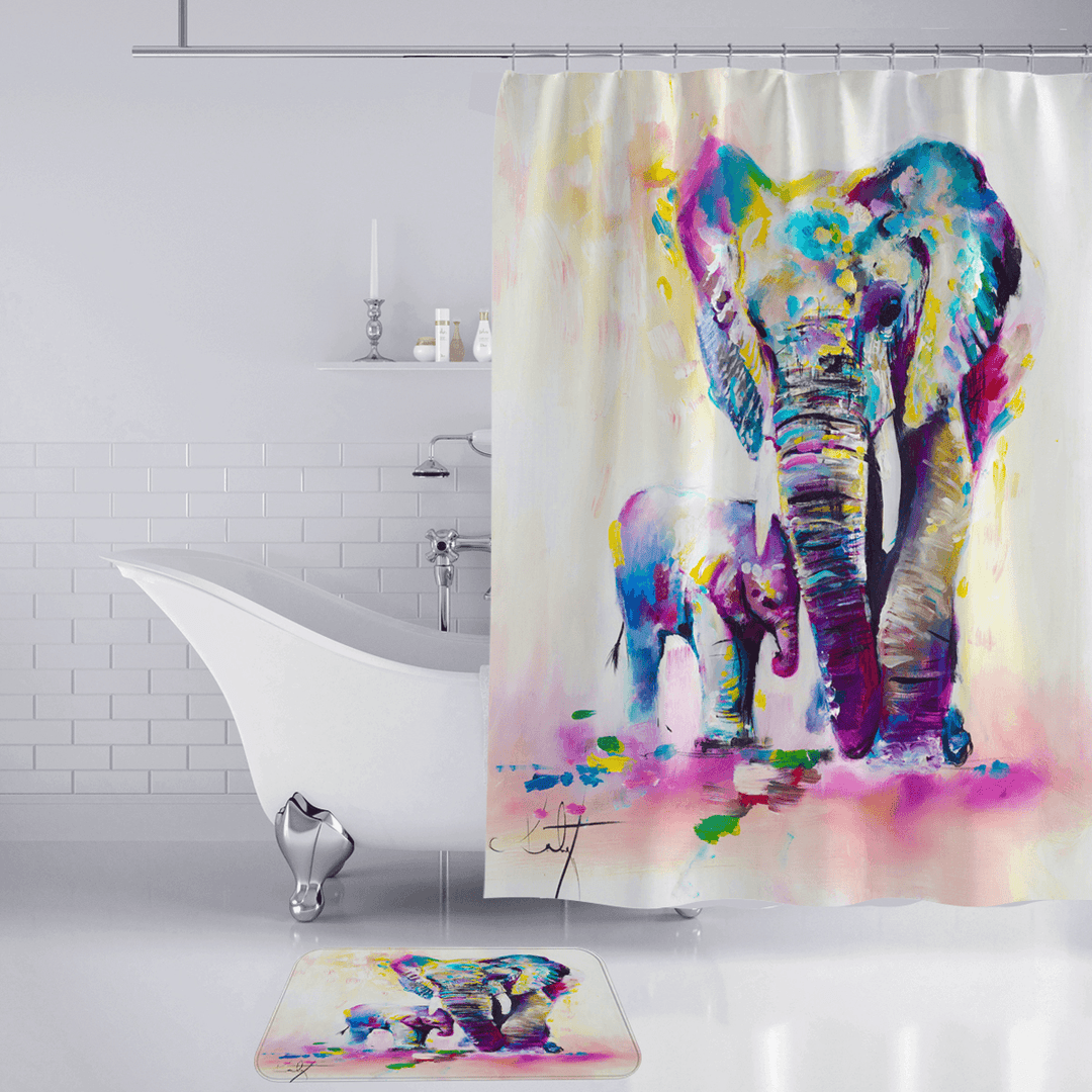 3D Shower Curtain Digital Printing Waterproof Polyester for Bathroom - MRSLM